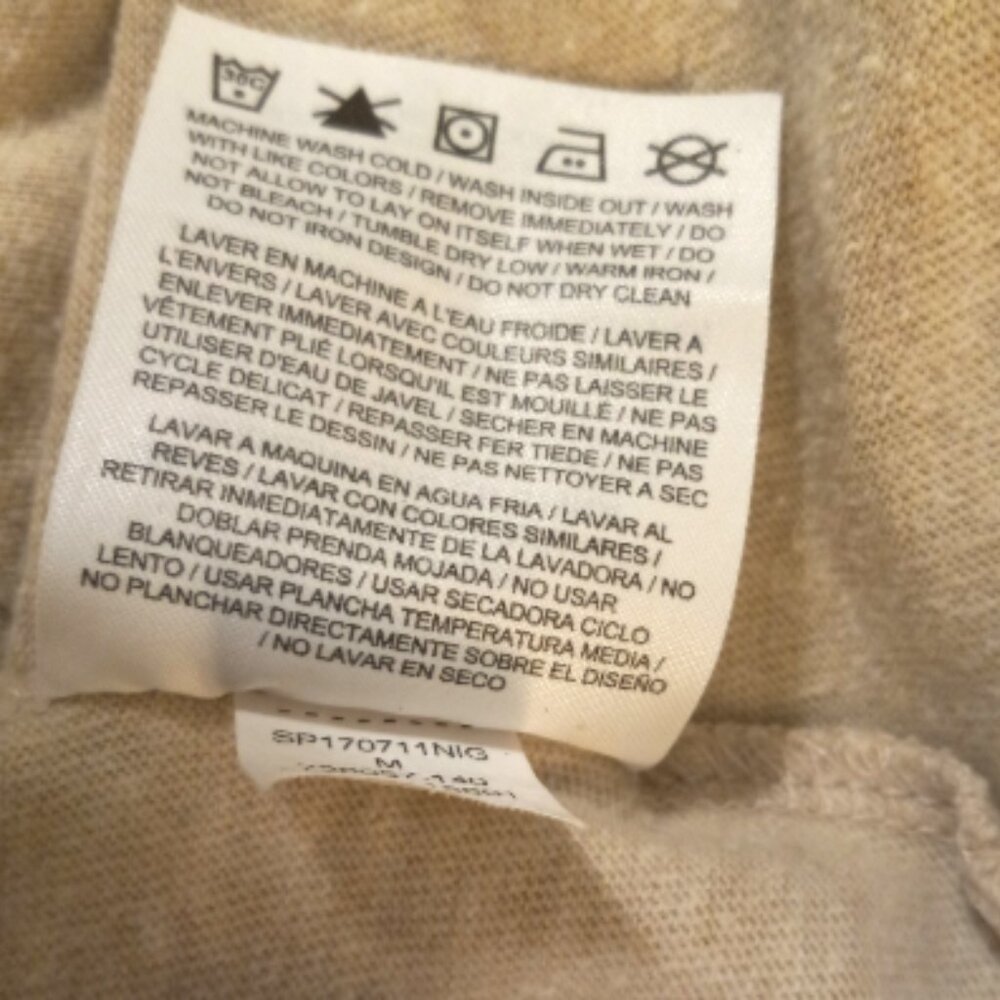 Nike Just Do It Hoodie Mens M Beige Full Zip Lightweight Sweatshirt 726057-140 - Picture 10 of 11